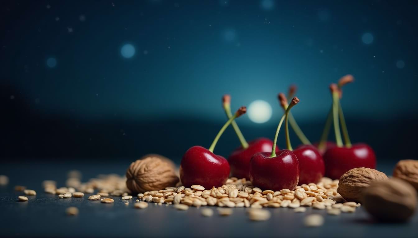 Nuit étoilée avec aliments riches en mélatonine naturelle