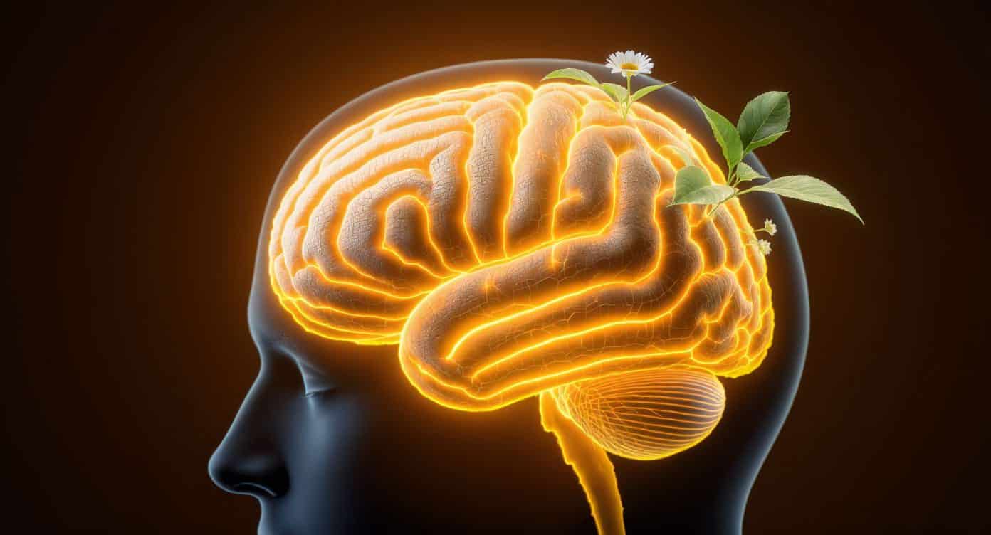 Illustration des effets neurologiques du Bacopa sur le cerveau humain