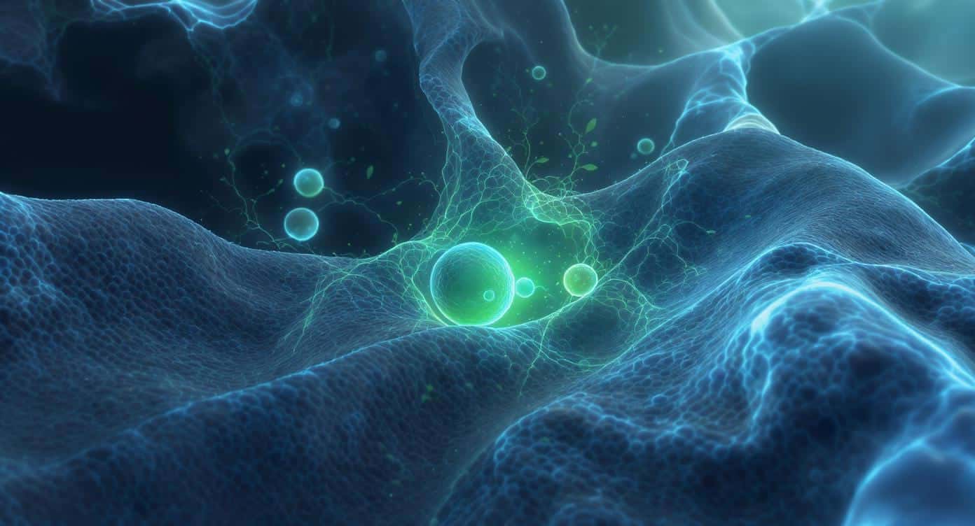 Représentation artistique de cellules en régénération pendant le jeûne hydrique