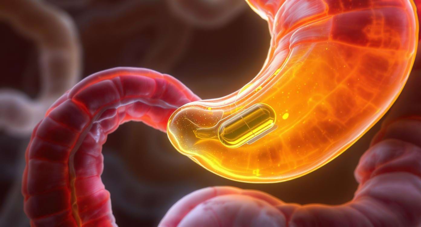 ultra-levure-digestion-estomac-capsule Capsule d’Ultra-Levure en train de se dissoudre dans l’estomac