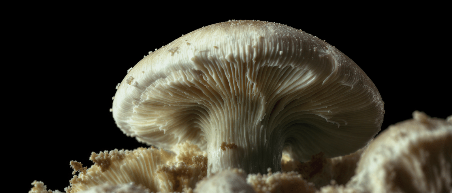 Microdosage de psilocybine : comprendre la législation et ses effets Illustration d’un champignon microscopique symbolisant les effets subtils de la psilocybine et la chimie cérébrale