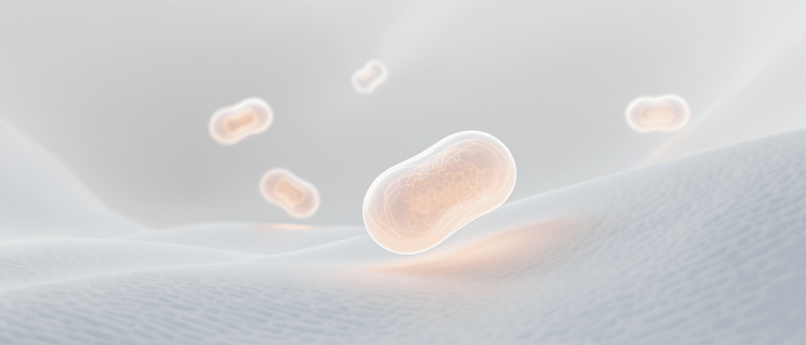 bleu-methylene-molecule-cellule llustration 3D d’une molécule lumineuse évoquant l’action du bleu de méthylène sur les cellules