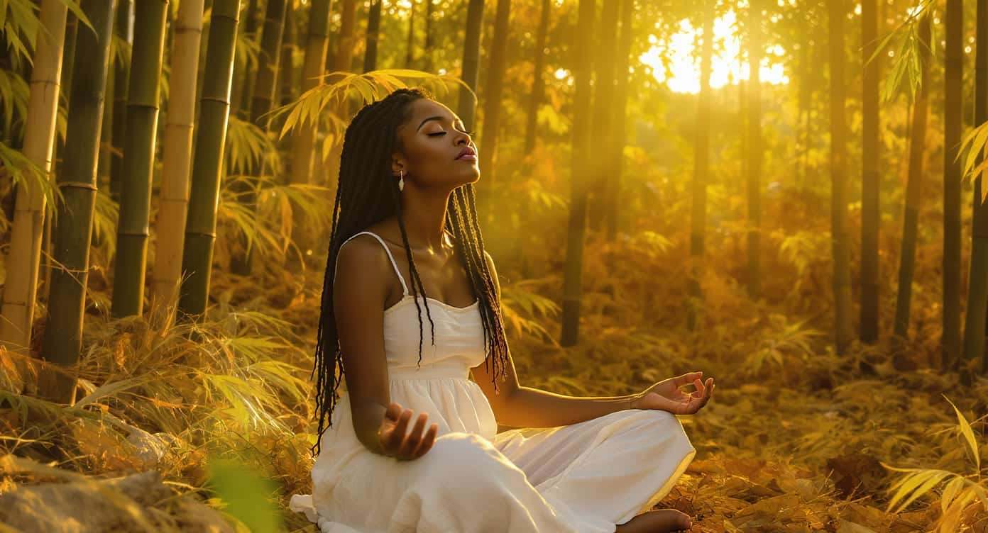 Personne détendue illustrant l’équilibre grâce à l’électrostimulation du nerf vague