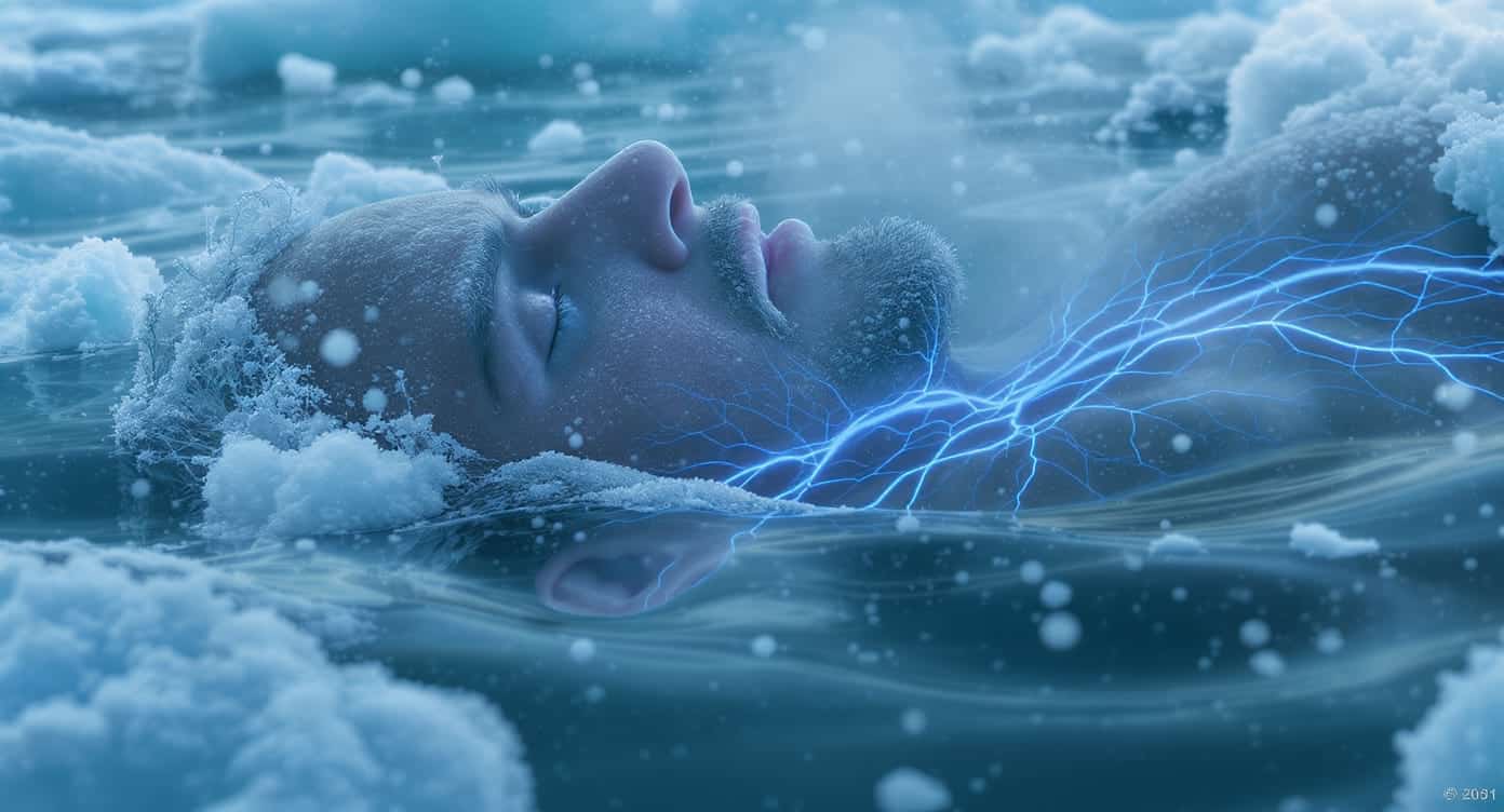 Visualisation scientifique des réactions du corps dans l’eau glacée