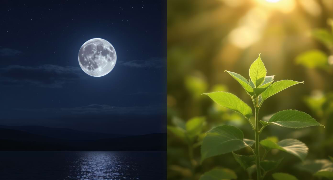 Illustration comparant les effets de la mélatonine et de l’ashwagandha sur le sommeil.