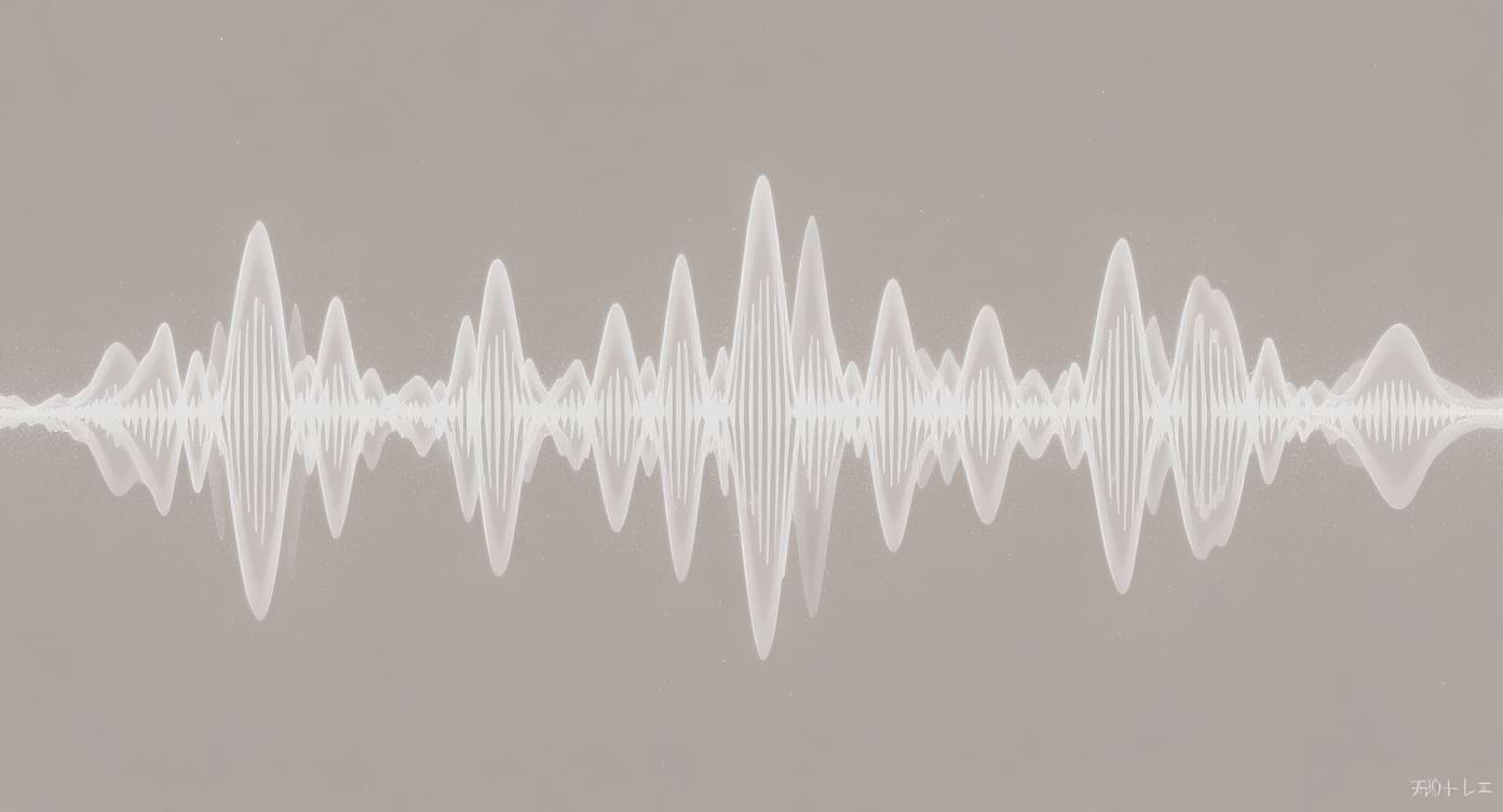 Illustration du principe du bruit blanc à travers des ondes sonores équilibrées.