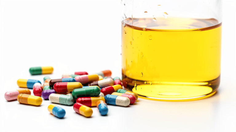 Urine jaune vif associée à la prise de compléments en vitamines du groupe B.