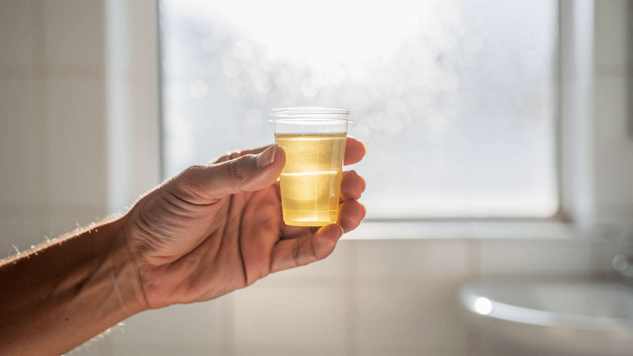 observer-couleur-urine-signaux-corps. Observation de la couleur de l’urine comme outil simple d’auto-surveillance de la santé.