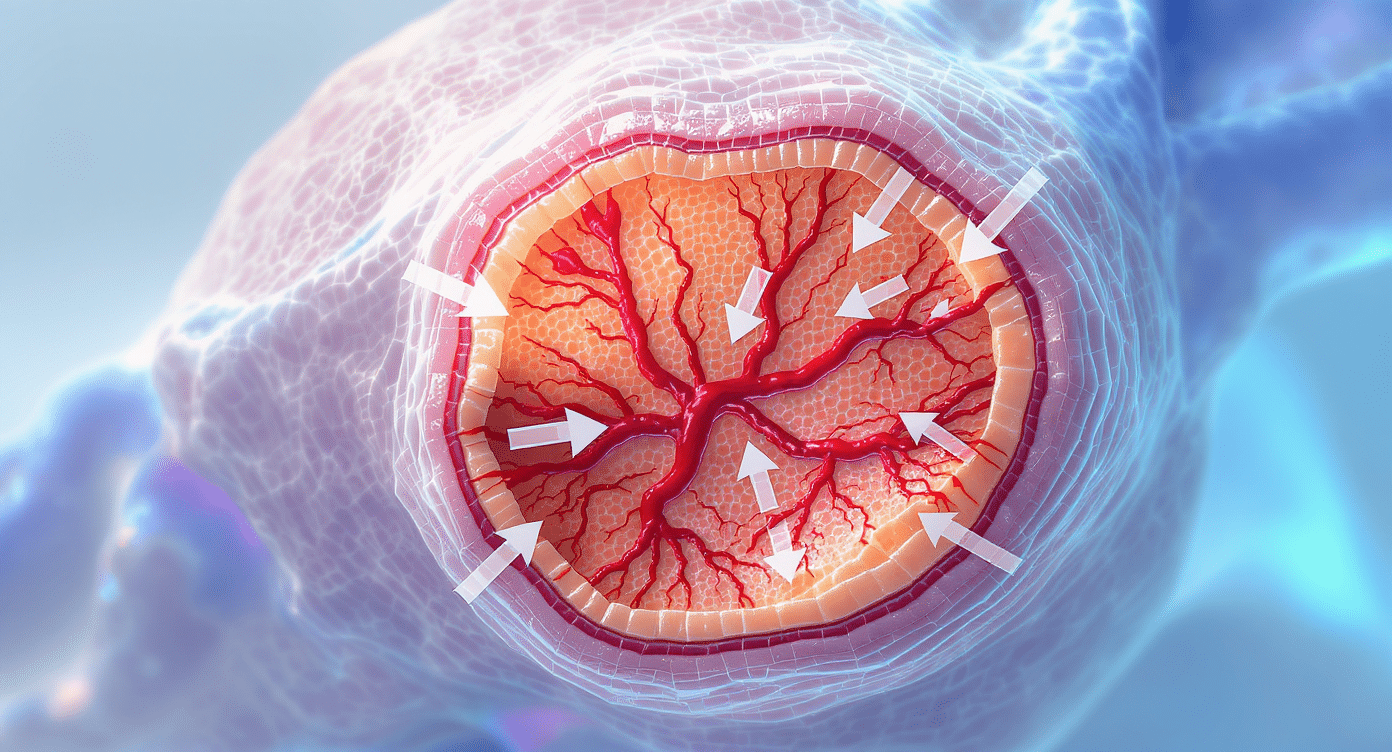 schema-verrue-vaisseaux-saignement Schéma d’une verrue montrant les vaisseaux sanguins responsables du saignement.