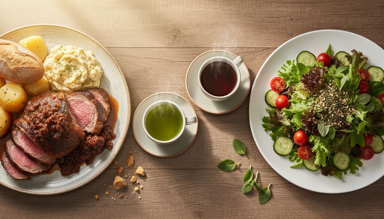 découvrez les différences entre le thé fermenté et le thé vert, et comprenez leurs bienfaits spécifiques sur la digestion et le système nerveux.