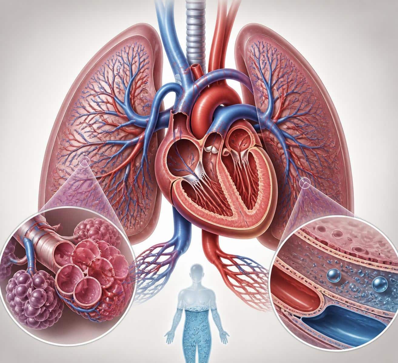 découvrez comment l'eau influence le fonctionnement du cœur et des poumons, et comprenez l'importance de l'hydratation pour la santé cardiovasculaire et respiratoire.